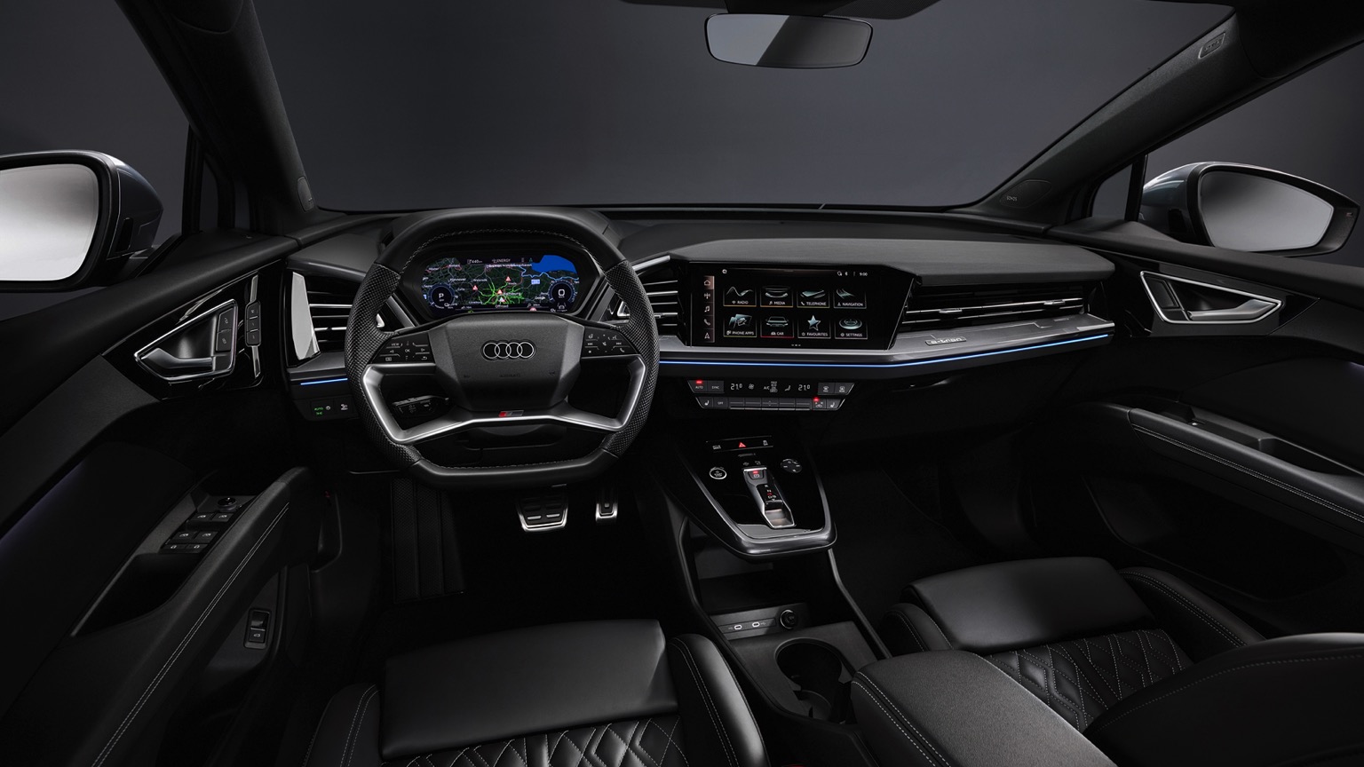 Audi Q4 e-tron Carro Elétrico Vista Interior
