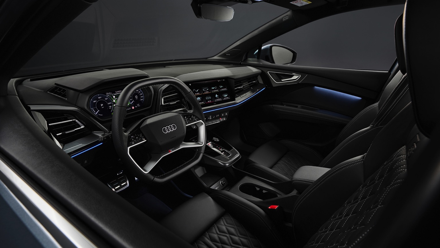 Audi Q4 Sportback e-tron SUV Elétrico Cinzento Vista Interior