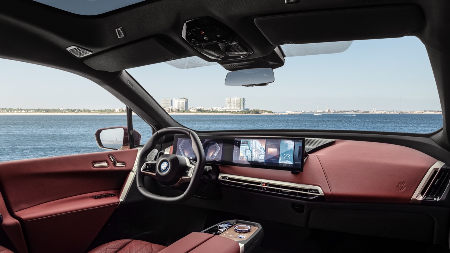 BMW iX SUV Elétrico Cinzento Vista Interior