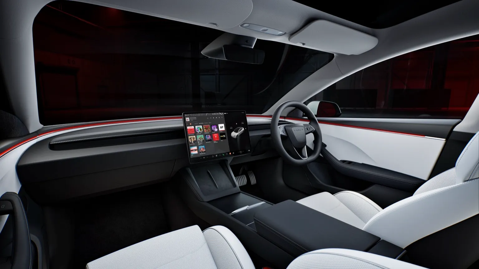 Tesla Model 3 Performance, versão 2024, veículo elétrico, vista interior