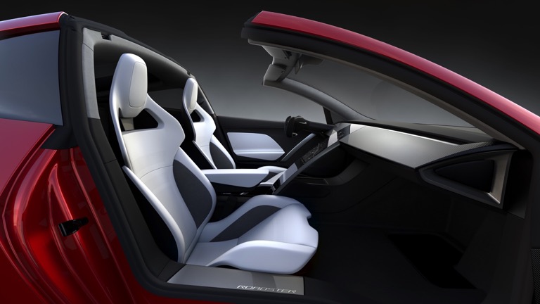 Tesla Roadster Carro Elétrico Vista Interior