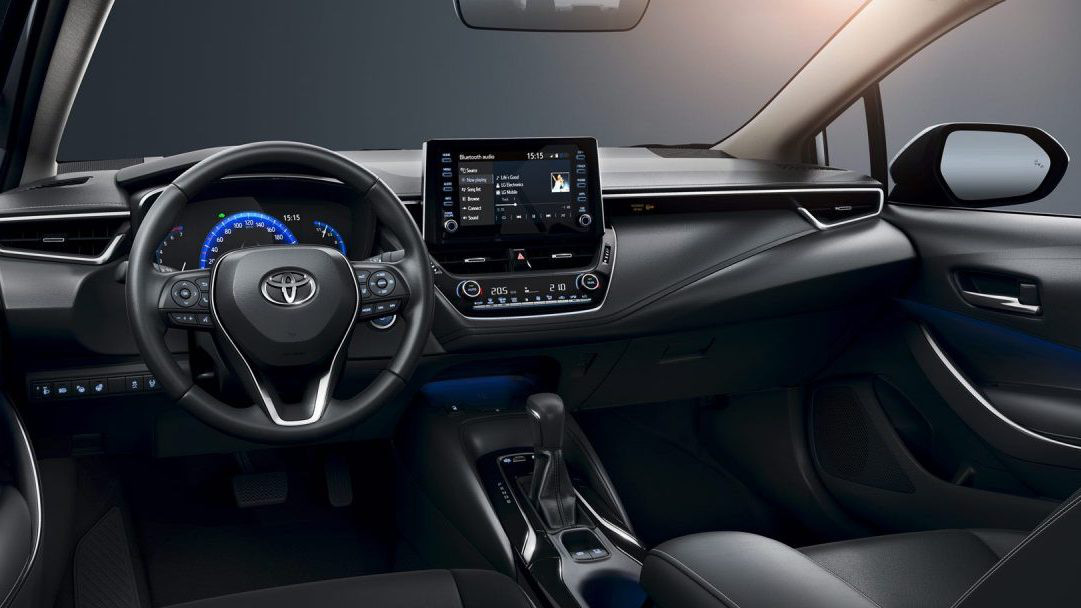 Toyota Corolla Sedan Hybrid Carro Híbrido Vista Interior
