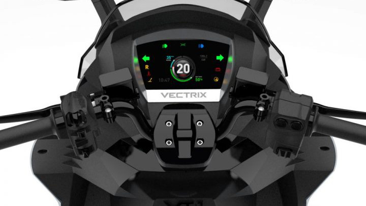 Vectrix VT-1 Scooter Elétrica Painel de Instrumentos
